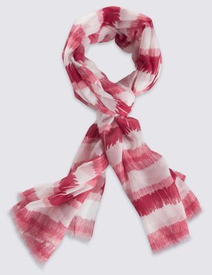 Scribble Striped Scarf